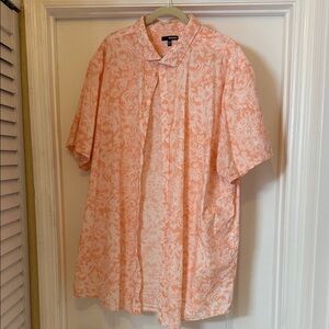 Murano men’s  Peach and White Floral Shirt